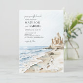 Strandbad Lido Burg Hochzeit Einladung (Stehend Vorderseite)