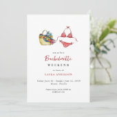 Strandbad Lido di Bacheloretto Einladung (Stehend Vorderseite)