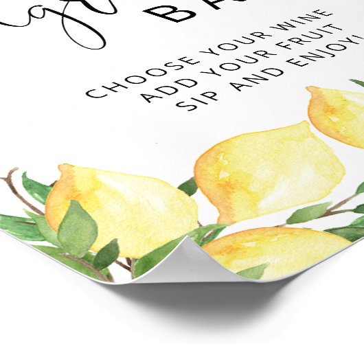 Strandbad Lido di Lugano Bar Sangria Poster (Ecke)