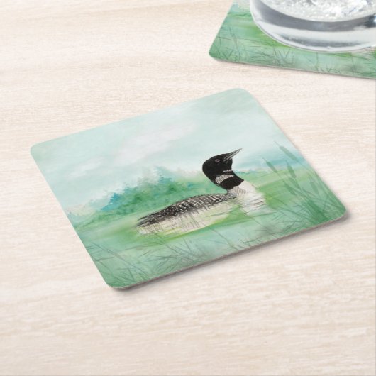 Strandbad Lido di Lugano Rechteckiger Pappuntersetzer (angewinkelt)