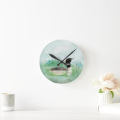 Strandbad Lido di Lugano Runde Wanduhr (Zuhause)