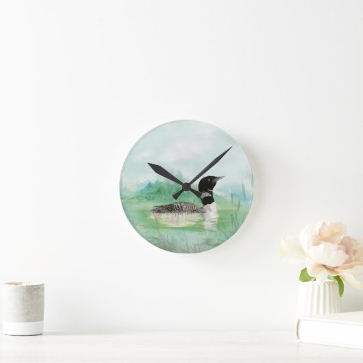 Strandbad Lido di Lugano Runde Wanduhr (Zuhause)