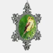 Strandbad Lido di Lugano Schneeflocken Zinn-Ornament (Links)