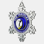 Strandbad Lido di Lugano Schneeflocken Zinn-Ornament (Rechts)