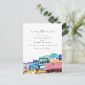 Strandbad Lido di Puerto Rico Gebäude Postkarte (Stehend Vorderseite)