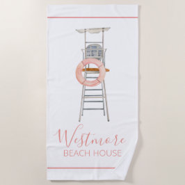 Strandbad Lifeguard Chair Beach House Strandtuch