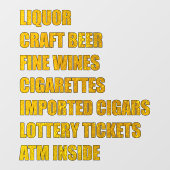 Strandbad Liquor Cappella Santa Maria degli Angeli Fensteraufkleber (Blatt)