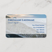 Strandbad mit Sanddünen Sonnenuntergang Agent Stil Visitenkarte (Rückseite)