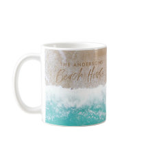 Strandbad mit tropischem Sand, Meer, sonnige Welle