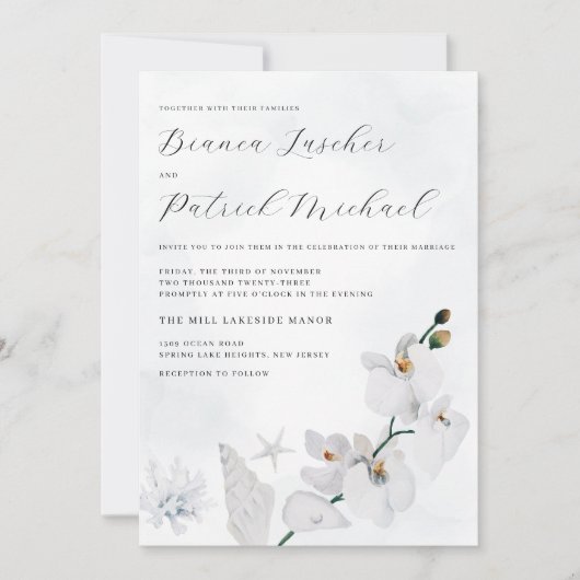 Strandbad Orchid Einladung (Vorderseite)