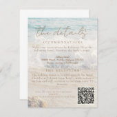 Strandbad/Ozean - Angaben zur Hochzeit Begleitkarte (Vorne/Hinten)