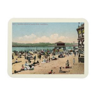 Strandbad, Santa Cruz CA im Vintage-Stil Magnet