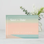 Strandbad Save the Date Karte (Stehend Vorderseite)