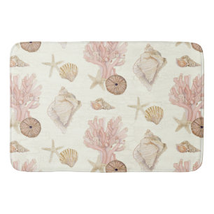 Strandbad Seashell Korallenriff Wasserfarbe Badematte