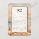 Strandbad Sparkle und Sonnenuntergang Hochzeit Begleitkarte (Vorderseite)