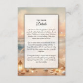 Strandbad Sparkle und Sonnenuntergang Hochzeit Begleitkarte (Vorderseite)