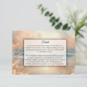 Strandbad Sparkle und Sonnenuntergang Hochzeit Begleitkarte (Stehend Vorderseite)