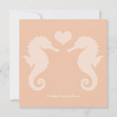 Strandbad Sparkle und Sonnenuntergang Hochzeit Einladung (Rückseite)