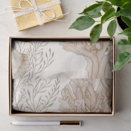 Strandbad Strandbad Starfish Muschel Aqua Seidenpapier (Geschenk)