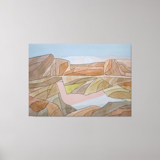 Strandbad Strandfarbe Linien Printmedien Leinwanddruck (Vorderseite)