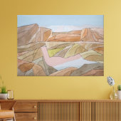 Strandbad Strandfarbe Linien Printmedien Leinwanddruck (Insitu (Wohnzimmer))