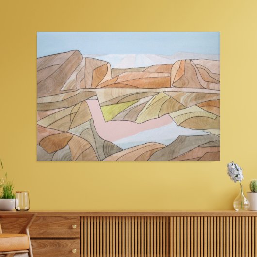 Strandbad Strandfarbe Linien Printmedien Leinwanddruck (Insitu (Wohnzimmer))