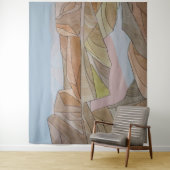 Strandbad Strandfarbe Linien Printmedien Wandteppich (Beispiel)