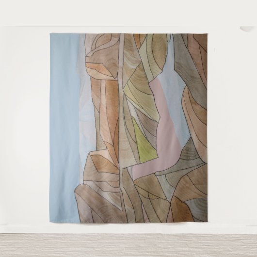 Strandbad Strandfarbe Linien Printmedien Wandteppich (Vorderseite)