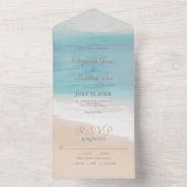 Strandbad/Strandhochzeit All In One Einladung (Innen Boden)