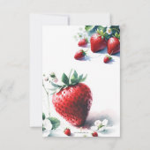 Strandbad Strawberry Geburtstagsparty Einladungen (Rückseite)