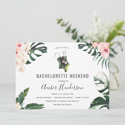 Strandbad Tropical Einladung (Stehend Vorderseite)