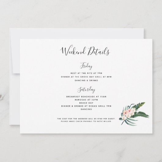 Strandbad Tropical Einladung (Rückseite)