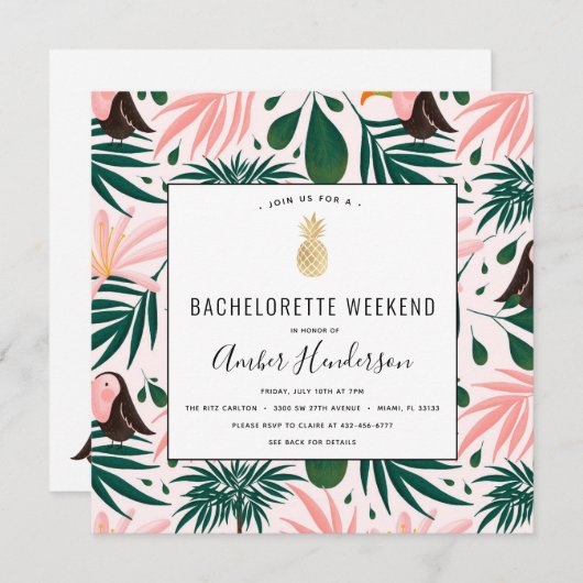 Strandbad Tropical Einladung (Vorne/Hinten)