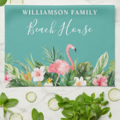 Strandbad tropical floral Beach House Geschirrtuch (Gefaltet)