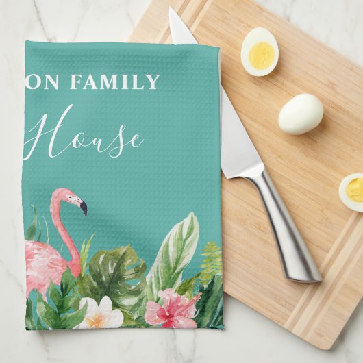 Strandbad tropical floral Beach House Geschirrtuch (Viertel Falte)