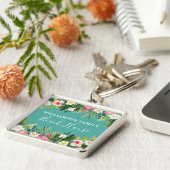 Strandbad tropical floral Beach House Schlüsselanhänger (Seite)