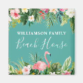 Strandbad Tropical Floral Family Beach House Magnet (Vorne)