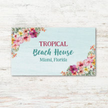 Strandbad tropisch rosa Blumen Beach House