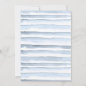 Strandbad Wasserfarbe Abendessen Party Einladung (Rückseite)