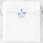 Strandbadefarben Starfish Babydusche Stern-Aufkleber (Tasche)
