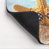 Strandbaden am Strand Mousepad (Ecke)