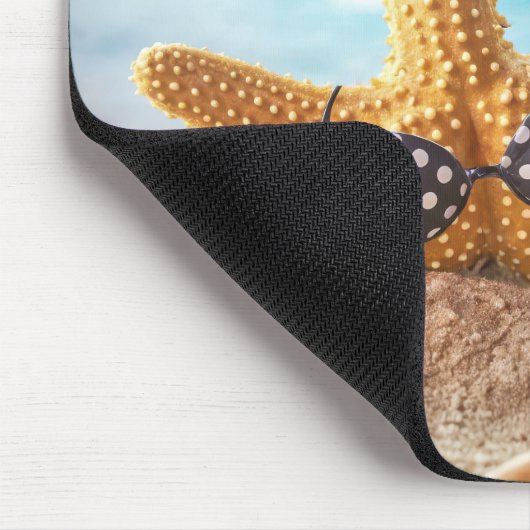Strandbaden am Strand Mousepad (Ecke)