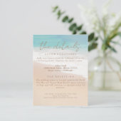 Strandbäder/ Hochzeitsdetails Begleitkarte (Stehend Vorderseite)