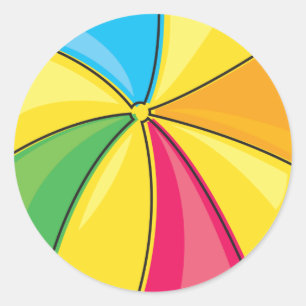 Strandball Runder Aufkleber