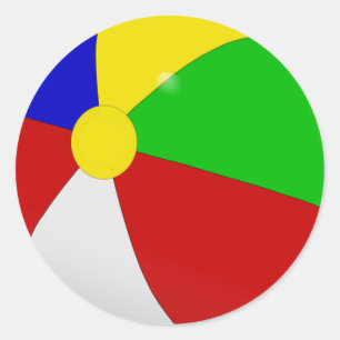 STRANDBALL RUNDER AUFKLEBER