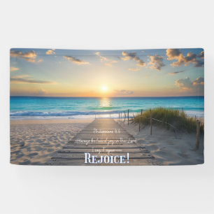 Strandbanner mit Philipper 4,4 FREUE DICH! Banner