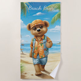 Strandbär mit Sonnenbrille Strandtuch