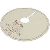 Strandbäume Sandpiper Birds | PERSONALISIERT Polyester Weihnachtsbaumdecke (Schrägansicht)