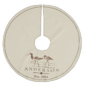 Strandbäume Sandpiper Birds | PERSONALISIERT Polyester Weihnachtsbaumdecke (Vorderseite)