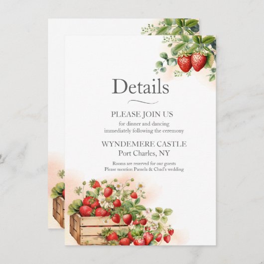 Strandbeeren Begleitkarte (Vorne/Hinten)